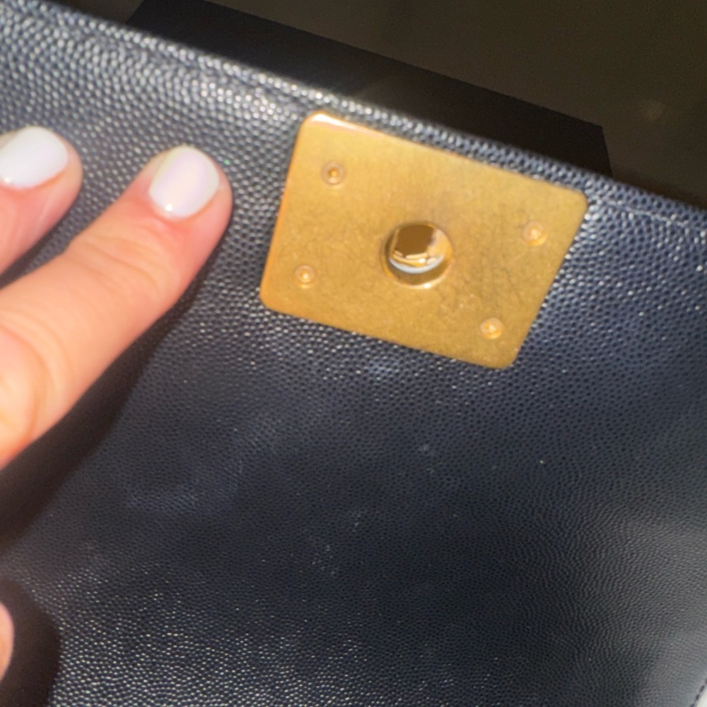 Chanel Boy Bag Medium Black w/Gold Hardware - Picture 6 of 17